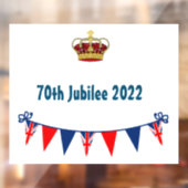 70e jubileum 2022 raamsticker (Vel 2)