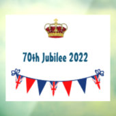 70e jubileum 2022 raamsticker (Vel 3)
