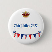70e jubileum 2022 ronde button 5,7 cm (Voorkant)