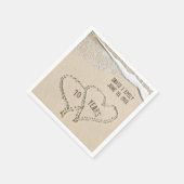 70e Jubileum Beach Hearts Napkins Servet (Hoek)