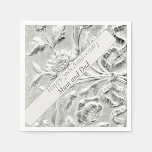 70e Jubileum bewerkbaar Servet (Voorkant)