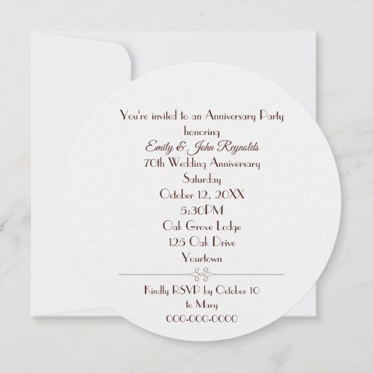 70e Jubileum feest gloeiende herfstbes krans Kaart (Achterkant)