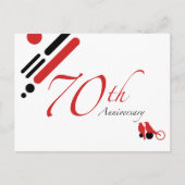 70e Jubileum (gematigde vogels) Briefkaart (Voorkant)