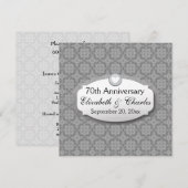 70e Jubileum Jubileum bruiloft Platinum Z03 Kaart (Voorkant / Achterkant)