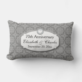 70e Jubileum Jubileum bruiloft Platinum Z03 Kussen