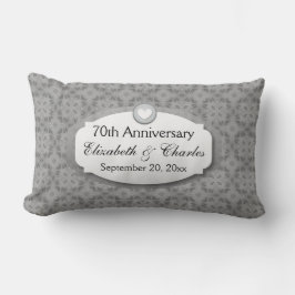 70e Jubileum Jubileum bruiloft Platinum Z03 Kussen