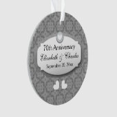70e Jubileum Jubileum bruiloft Platinum Z03 Ornament (voorkant)
