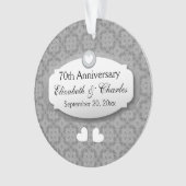 70e Jubileum Jubileum bruiloft Platinum Z03 Ornament (voorkant)