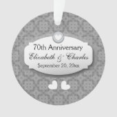 70e Jubileum Jubileum bruiloft Platinum Z03 Ornament (voorkant)