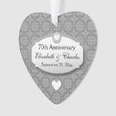 70e Jubileum Jubileum bruiloft Platinum Z03 Ornament (voorkant)