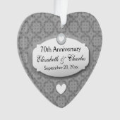 70e Jubileum Jubileum bruiloft Platinum Z03 Ornament (voorkant)