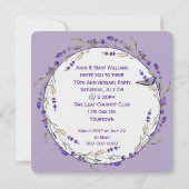 70e Jubileum Lavender Wreath Kaart (Achterkant)