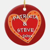 70e Jubileum of een Yr Keepsake kerstcadeau Keramisch Ornament (Achterkant)