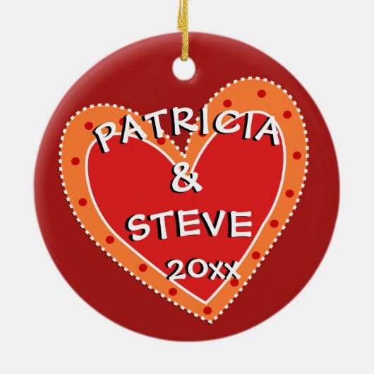 70e Jubileum of een Yr Keepsake kerstcadeau Keramisch Ornament (Achterkant)