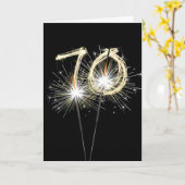 70e Jubileum op zwarte reservekopers Kaart (Gele Bloem)