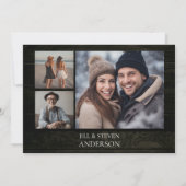 70e Jubileum Party Rustic Wood Lights Save The Date (Achterkant)