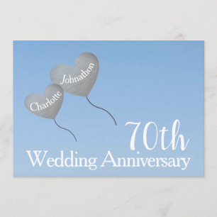 70e Jubileum platina hartballon Kaart