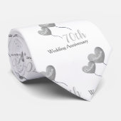 70e Jubileum platina hartballon Stropdas (Opgerold)