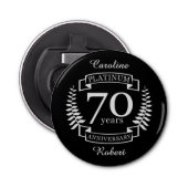 70e JUBILEUM PLATINUM Button Flesopener (Voorkant)