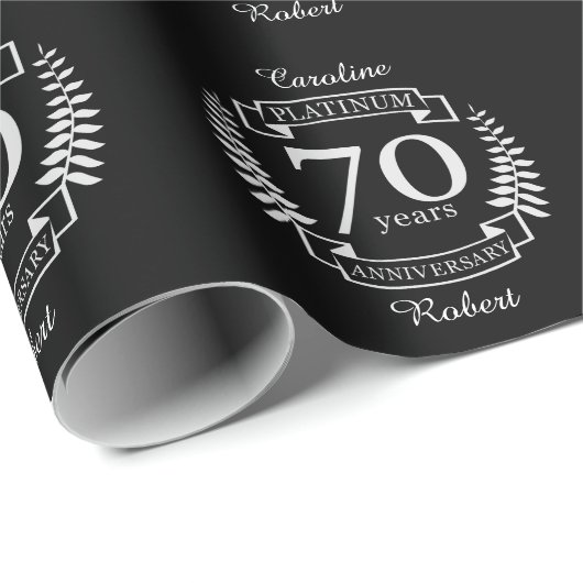 70e JUBILEUM PLATINUM Cadeaupapier (Rol Hoek)