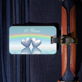 70e Jubileum Platinum Hearts Bagagelabel