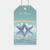 70e Jubileum Platinum Hearts Cadeaulabel (Voorkant)