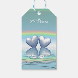 70e Jubileum Platinum Hearts Cadeaulabel