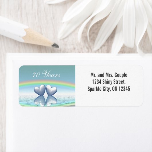 70e Jubileum Platinum Hearts Etiket (Insitu)