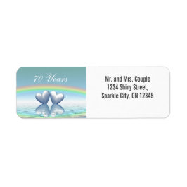 70e Jubileum Platinum Hearts Etiket