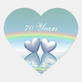 70e Jubileum Platinum Hearts Hart Sticker