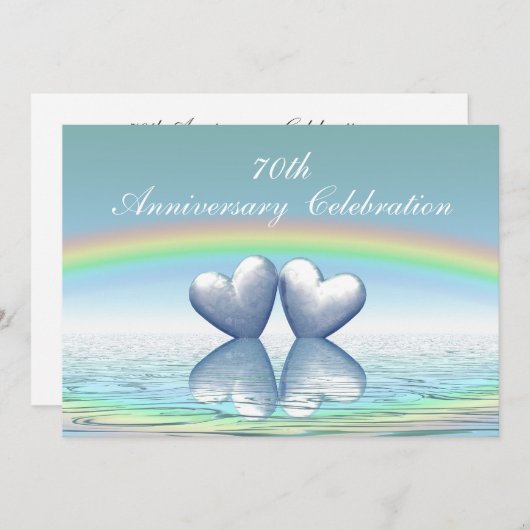70e Jubileum Platinum Hearts Kaart (Voorkant / Achterkant)