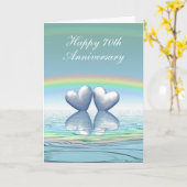 70e Jubileum Platinum Hearts Kaart (Gele Bloem)