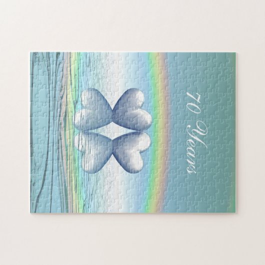 70e Jubileum Platinum Hearts Legpuzzel (Horizontaal)