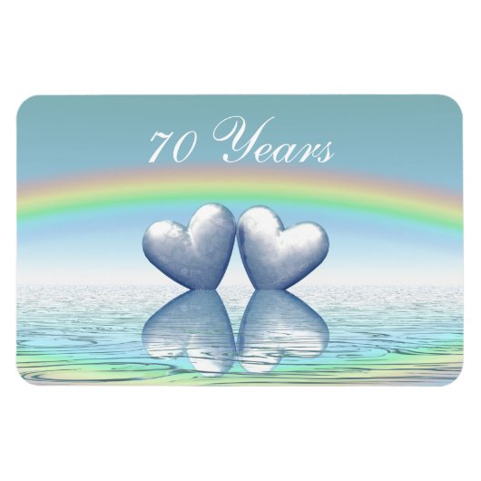 70e Jubileum Platinum Hearts Magneet (Horizontaal)
