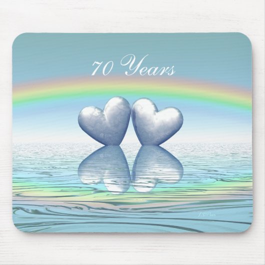 70e Jubileum Platinum Hearts Muismat (Voorkant)