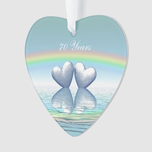 70e Jubileum Platinum Hearts Ornament (voorkant)