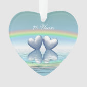 70e Jubileum Platinum Hearts Ornament (voorkant)