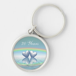 70e Jubileum Platinum Hearts Sleutelhanger