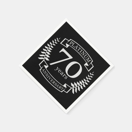 70e JUBILEUM PLATINUM Servetten (Hoek)