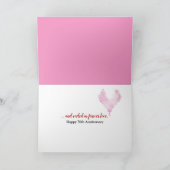 70e Jubileum Shoestring Heart en Sneakers Kaart (Binnen)