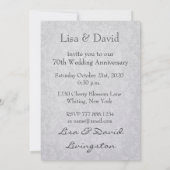 70e Jubileum Silver White Rose Metallic Kaart (Achterkant)