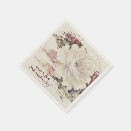 70e Jubileum  Tapestry Roos Servet (Hoek)