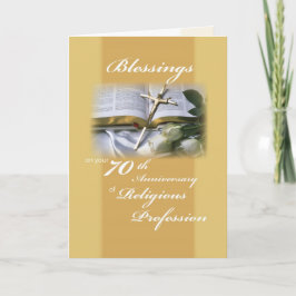 70e Jubileum van religieus beroep voor non Kaart