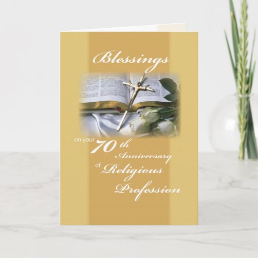70e Jubileum van religieus beroep voor non Kaart (Voorkant)