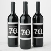 70e Jubileum voor bruiloft Eigen wijn Wijn Etiket (Flessen)