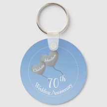 70e Jubileum zilveren hartballon