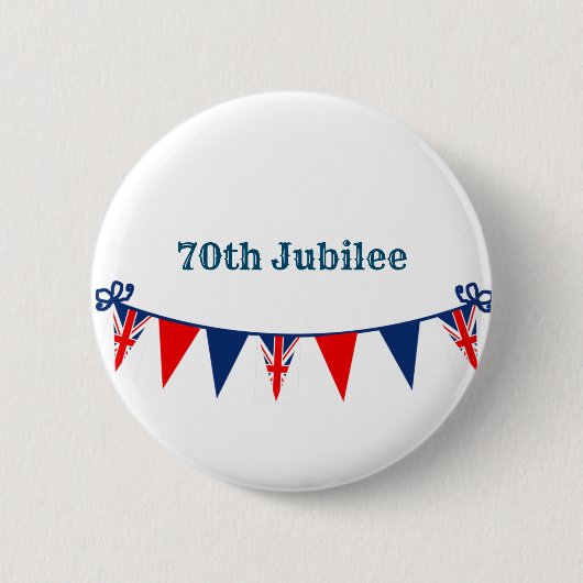 70e jubileumfeestdag ronde button 5,7 cm (Voorkant)