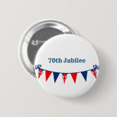 70e jubileumfeestdag ronde button 5,7 cm (Voorkant /achterkant)