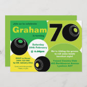 70e Lawn Bowls Barefoot Bowling Verjaardag Kaart (Voorkant / Achterkant)