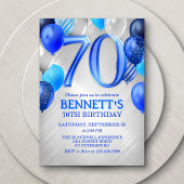 70e Mannen verjaardagsuitnodiging Kaart